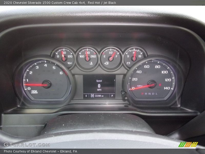 Red Hot / Jet Black 2020 Chevrolet Silverado 1500 Custom Crew Cab 4x4