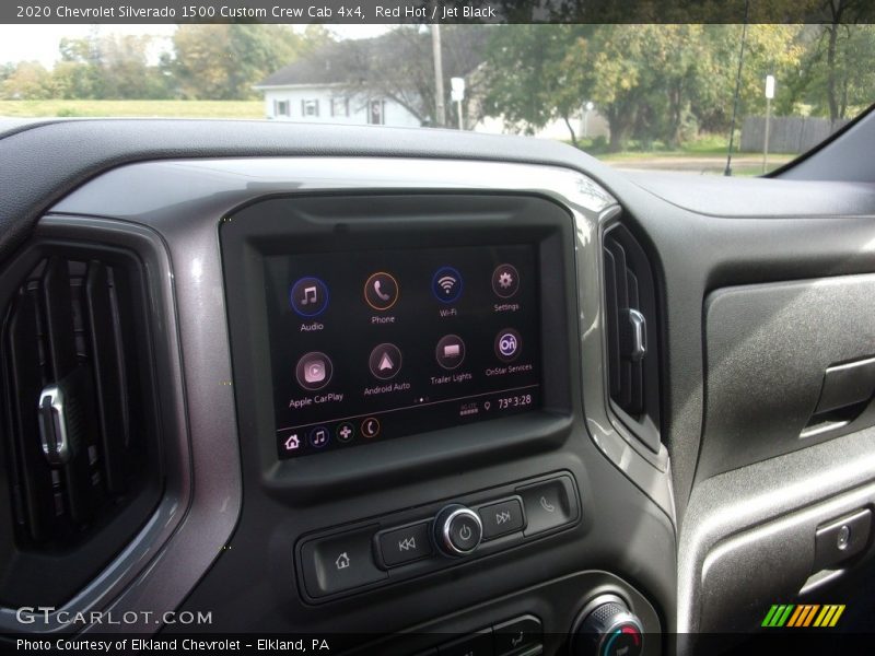 Red Hot / Jet Black 2020 Chevrolet Silverado 1500 Custom Crew Cab 4x4