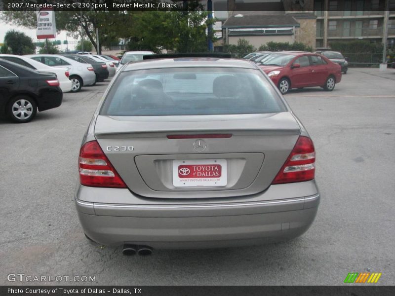 Pewter Metallic / Black 2007 Mercedes-Benz C 230 Sport