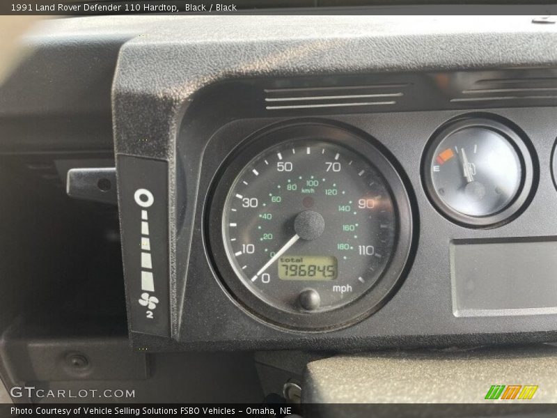 Black / Black 1991 Land Rover Defender 110 Hardtop