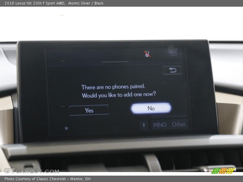 Atomic Silver / Black 2016 Lexus NX 200t F Sport AWD