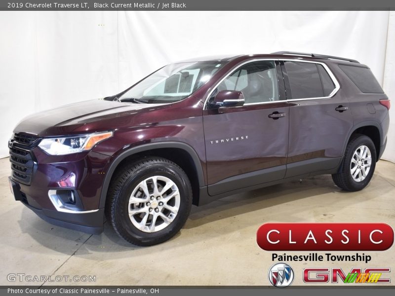 Black Current Metallic / Jet Black 2019 Chevrolet Traverse LT