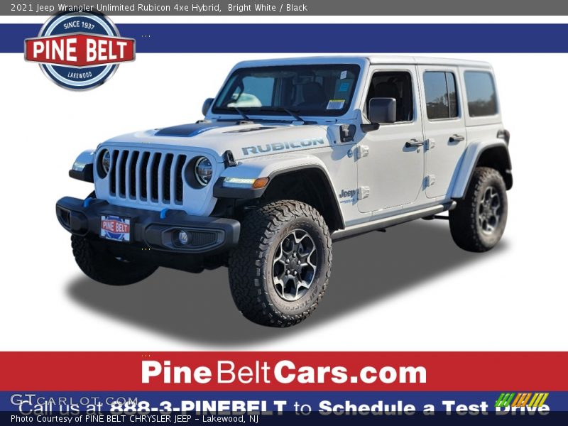 Bright White / Black 2021 Jeep Wrangler Unlimited Rubicon 4xe Hybrid