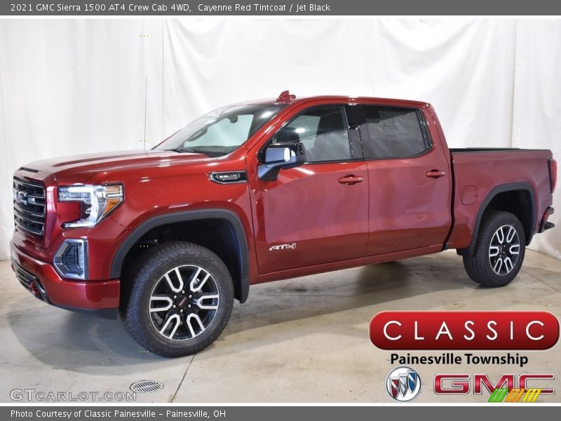 Cayenne Red Tintcoat / Jet Black 2021 GMC Sierra 1500 AT4 Crew Cab 4WD