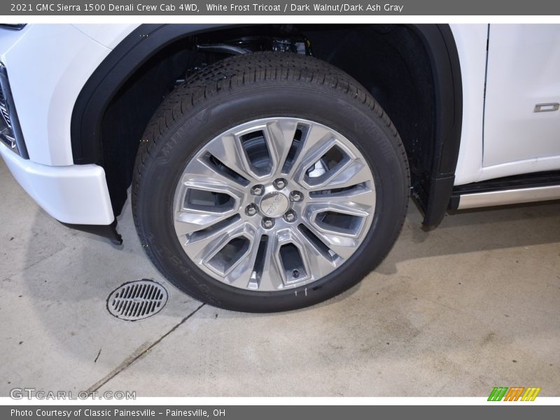White Frost Tricoat / Dark Walnut/Dark Ash Gray 2021 GMC Sierra 1500 Denali Crew Cab 4WD