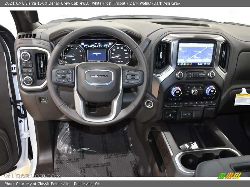 White Frost Tricoat / Dark Walnut/Dark Ash Gray 2021 GMC Sierra 1500 Denali Crew Cab 4WD