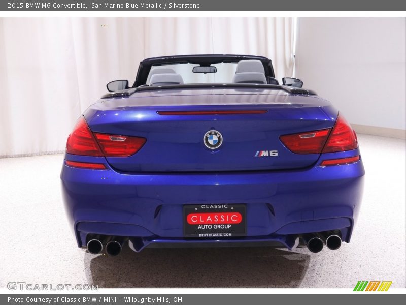 San Marino Blue Metallic / Silverstone 2015 BMW M6 Convertible