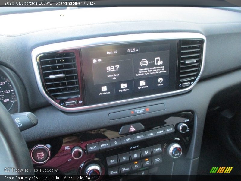 Sparkling Silver / Black 2020 Kia Sportage EX AWD