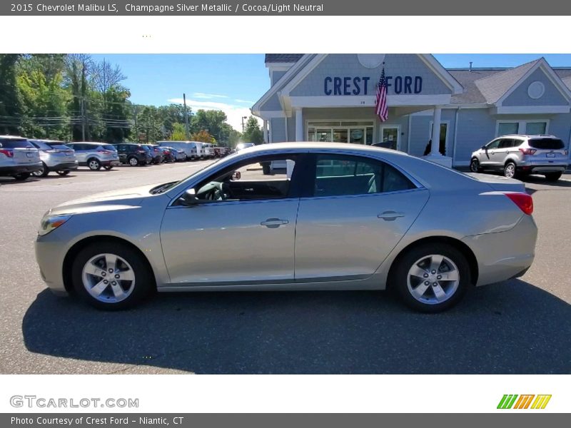 Champagne Silver Metallic / Cocoa/Light Neutral 2015 Chevrolet Malibu LS