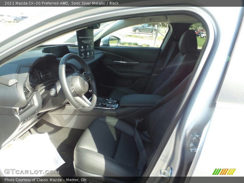 Sonic Silver Metallic / Black 2021 Mazda CX-30 Preferred AWD