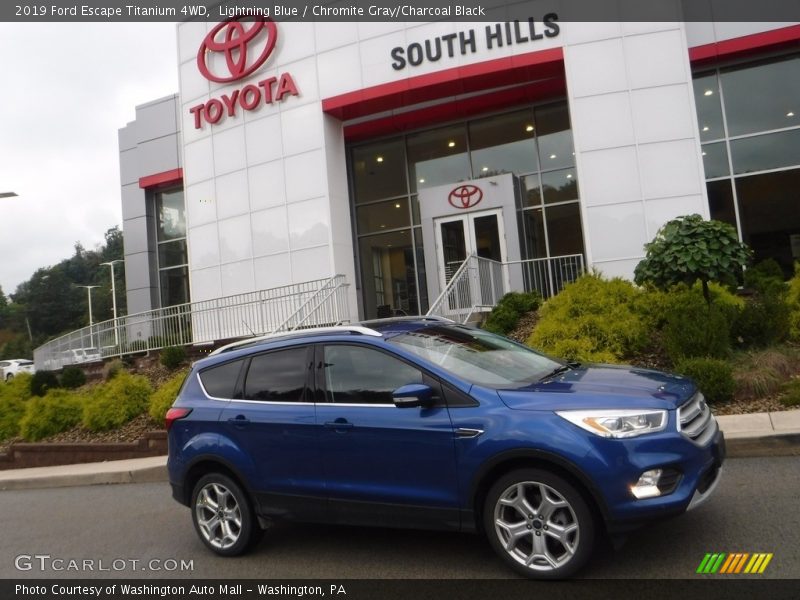 Lightning Blue / Chromite Gray/Charcoal Black 2019 Ford Escape Titanium 4WD