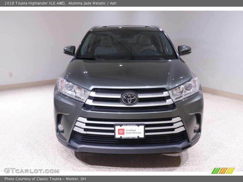 Alumina Jade Metallic / Ash 2018 Toyota Highlander XLE AWD