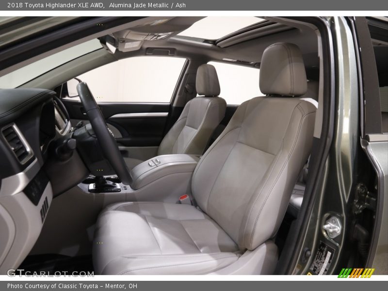 Alumina Jade Metallic / Ash 2018 Toyota Highlander XLE AWD