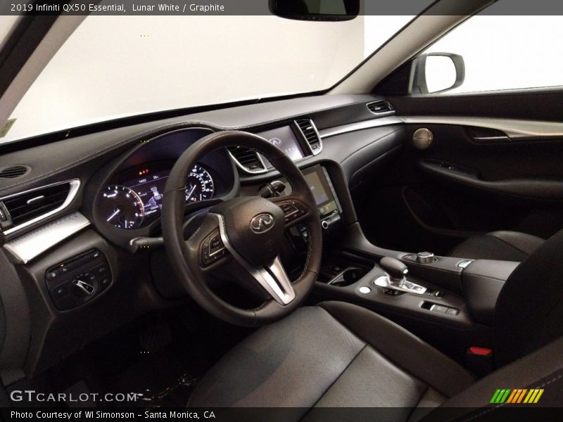 Lunar White / Graphite 2019 Infiniti QX50 Essential
