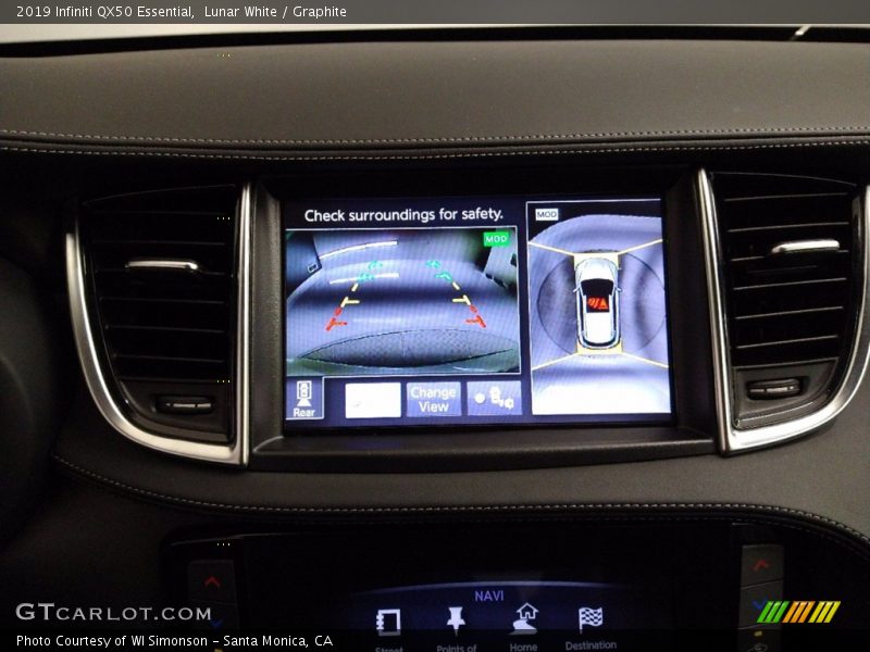 Lunar White / Graphite 2019 Infiniti QX50 Essential