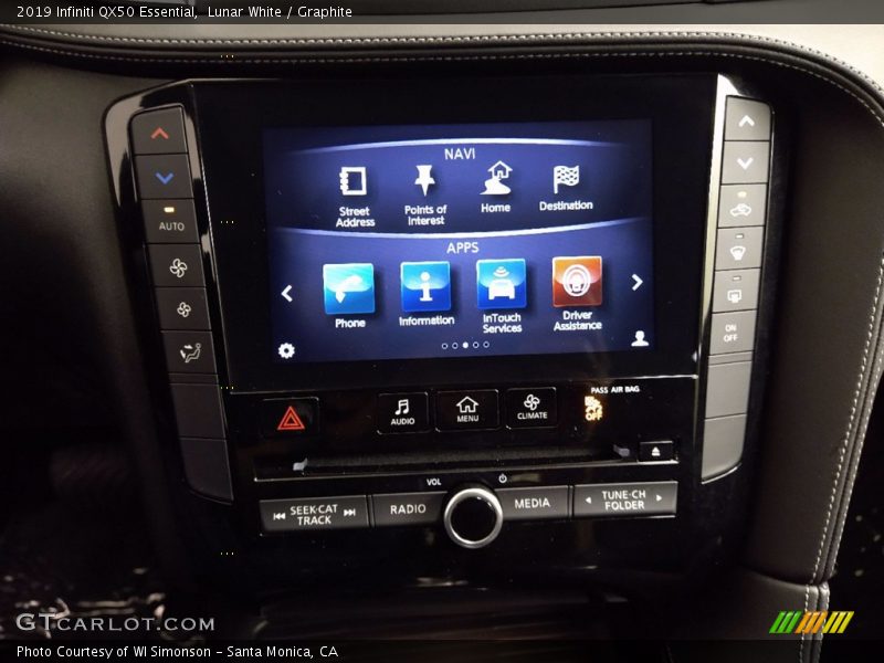 Lunar White / Graphite 2019 Infiniti QX50 Essential