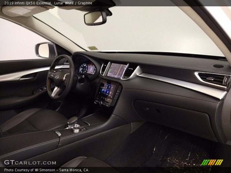 Lunar White / Graphite 2019 Infiniti QX50 Essential