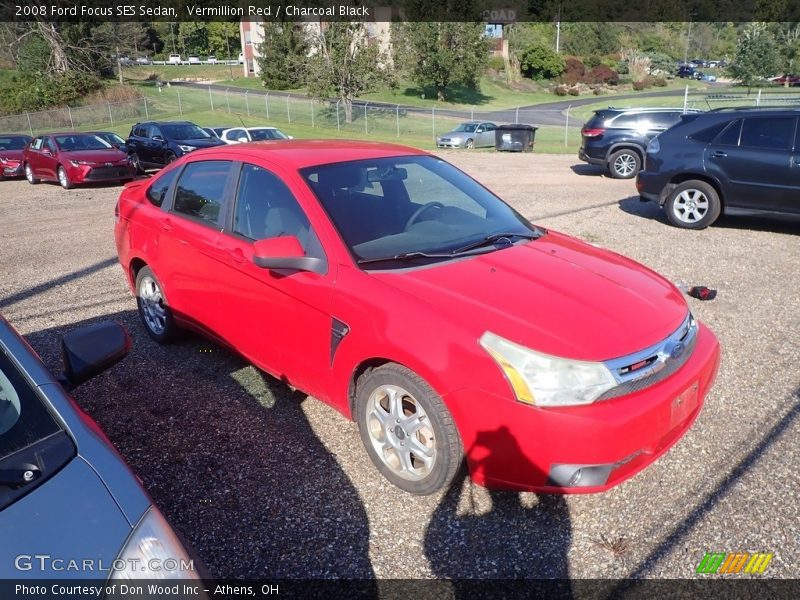 Vermillion Red / Charcoal Black 2008 Ford Focus SES Sedan