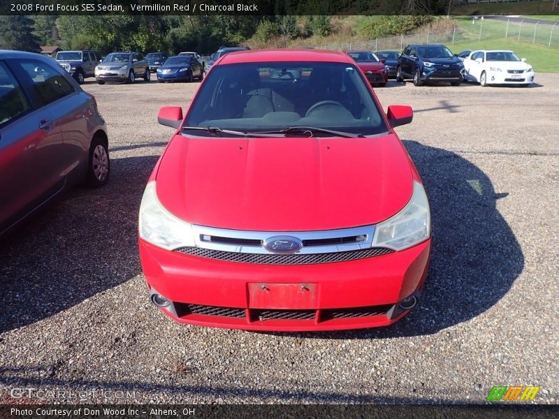 Vermillion Red / Charcoal Black 2008 Ford Focus SES Sedan