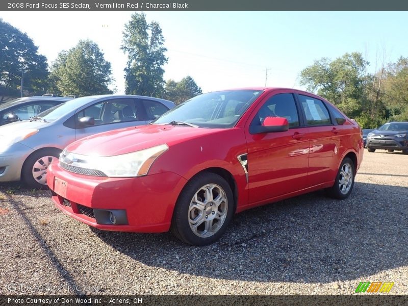 Vermillion Red / Charcoal Black 2008 Ford Focus SES Sedan