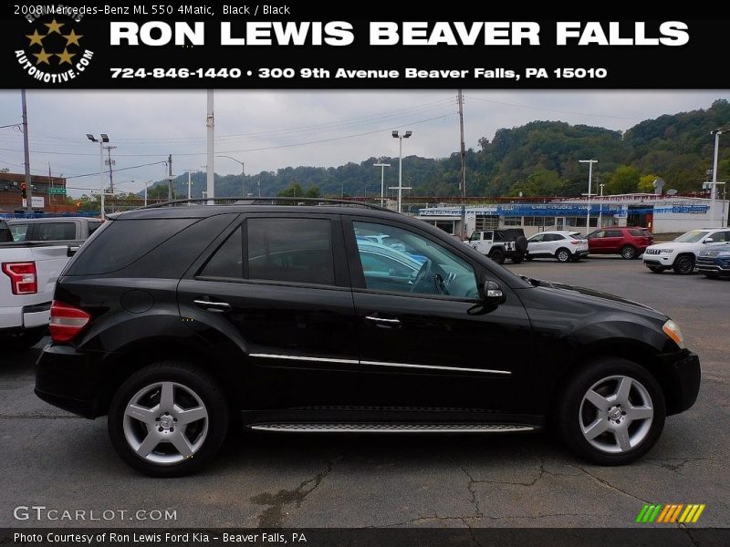 Black / Black 2008 Mercedes-Benz ML 550 4Matic