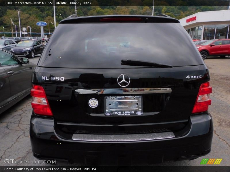 Black / Black 2008 Mercedes-Benz ML 550 4Matic