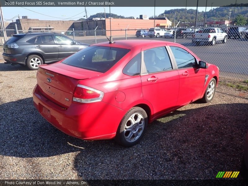 Vermillion Red / Charcoal Black 2008 Ford Focus SES Sedan