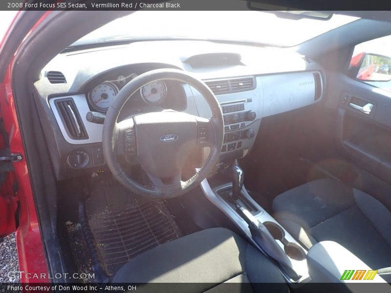 Vermillion Red / Charcoal Black 2008 Ford Focus SES Sedan