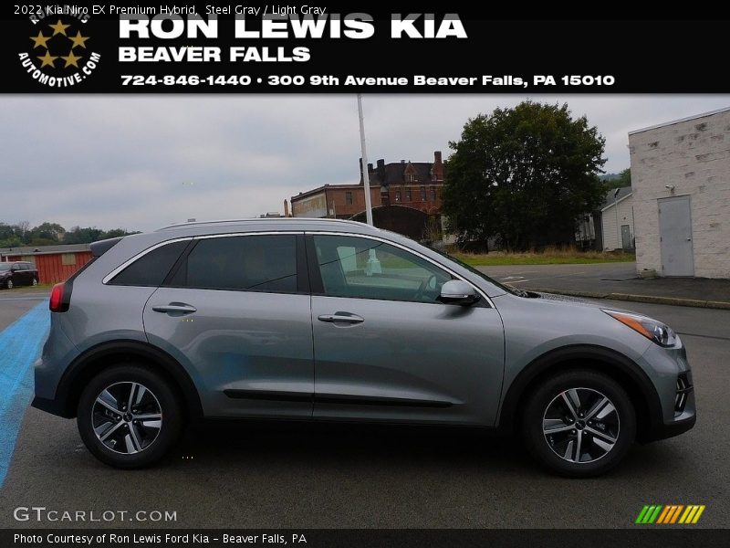 Steel Gray / Light Gray 2022 Kia Niro EX Premium Hybrid