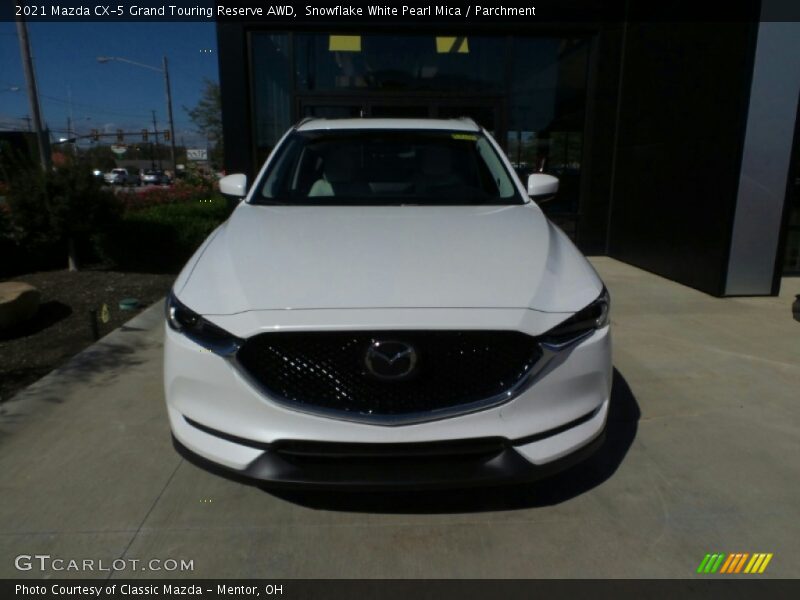 Snowflake White Pearl Mica / Parchment 2021 Mazda CX-5 Grand Touring Reserve AWD