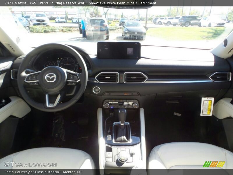Snowflake White Pearl Mica / Parchment 2021 Mazda CX-5 Grand Touring Reserve AWD