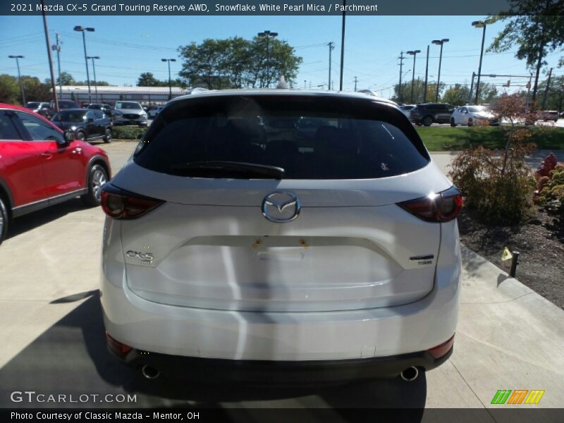 Snowflake White Pearl Mica / Parchment 2021 Mazda CX-5 Grand Touring Reserve AWD