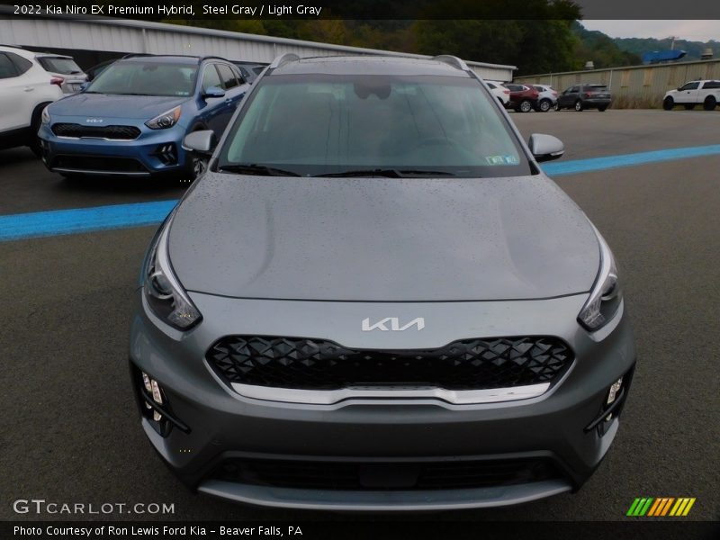 Steel Gray / Light Gray 2022 Kia Niro EX Premium Hybrid