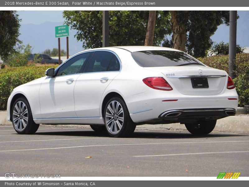 Polar White / Macchiato Beige/Espresso Brown 2018 Mercedes-Benz E 300 Sedan