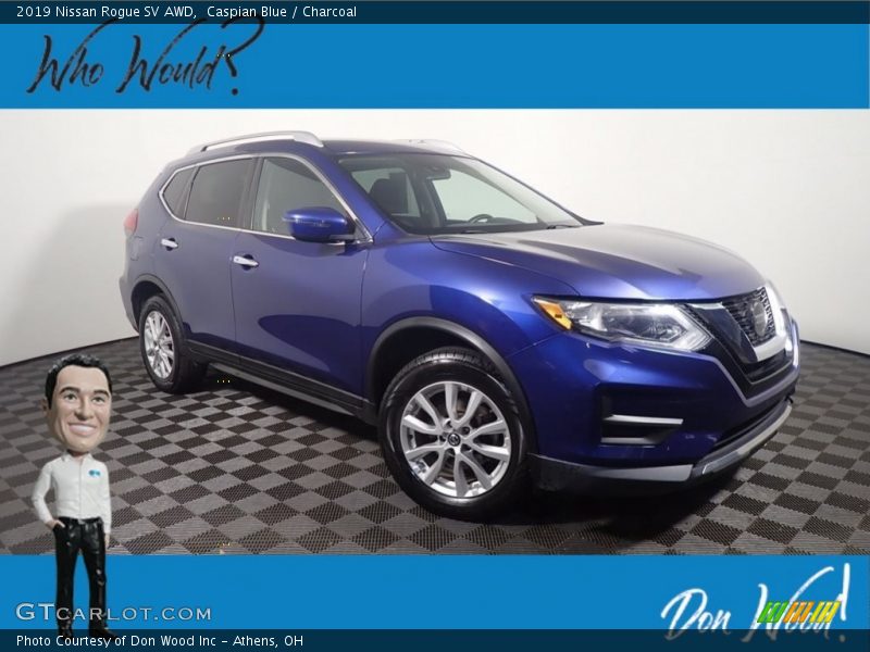 Caspian Blue / Charcoal 2019 Nissan Rogue SV AWD