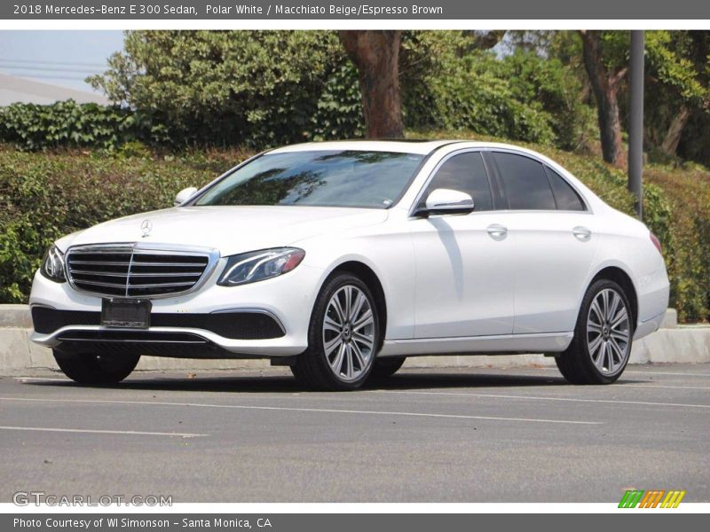 Polar White / Macchiato Beige/Espresso Brown 2018 Mercedes-Benz E 300 Sedan