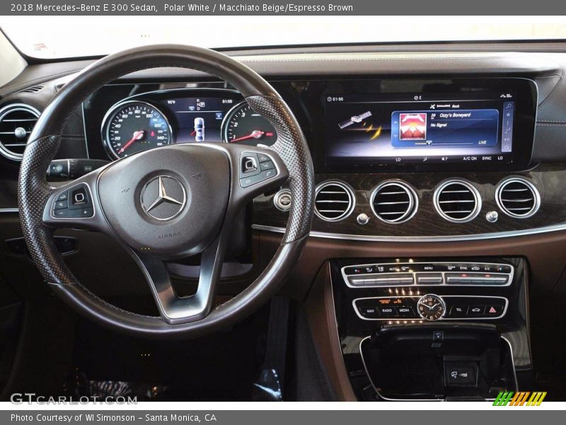 Polar White / Macchiato Beige/Espresso Brown 2018 Mercedes-Benz E 300 Sedan