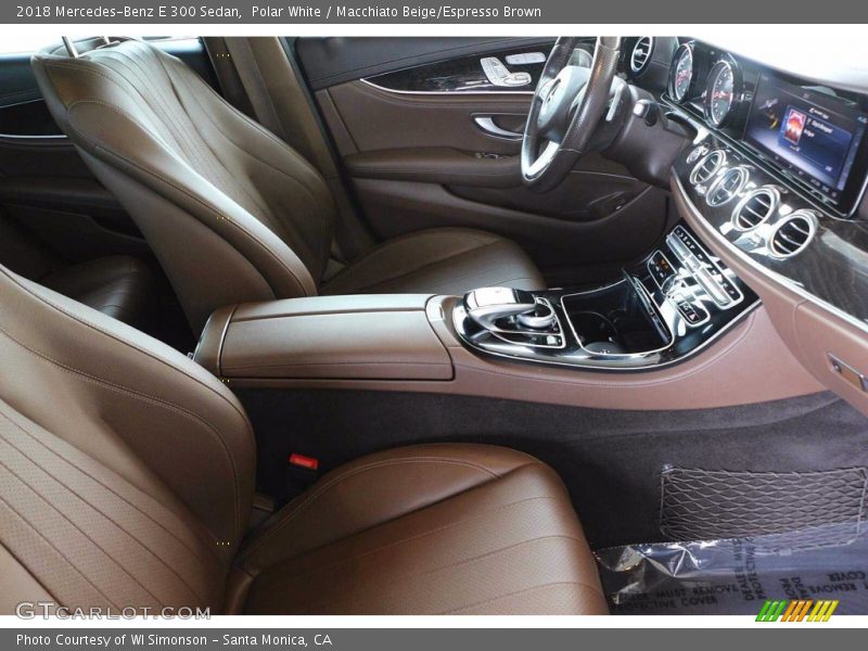 Polar White / Macchiato Beige/Espresso Brown 2018 Mercedes-Benz E 300 Sedan