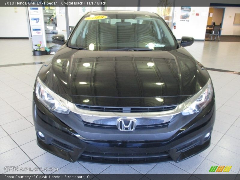 Crystal Black Pearl / Black 2018 Honda Civic EX-T Sedan