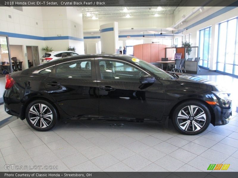 Crystal Black Pearl / Black 2018 Honda Civic EX-T Sedan