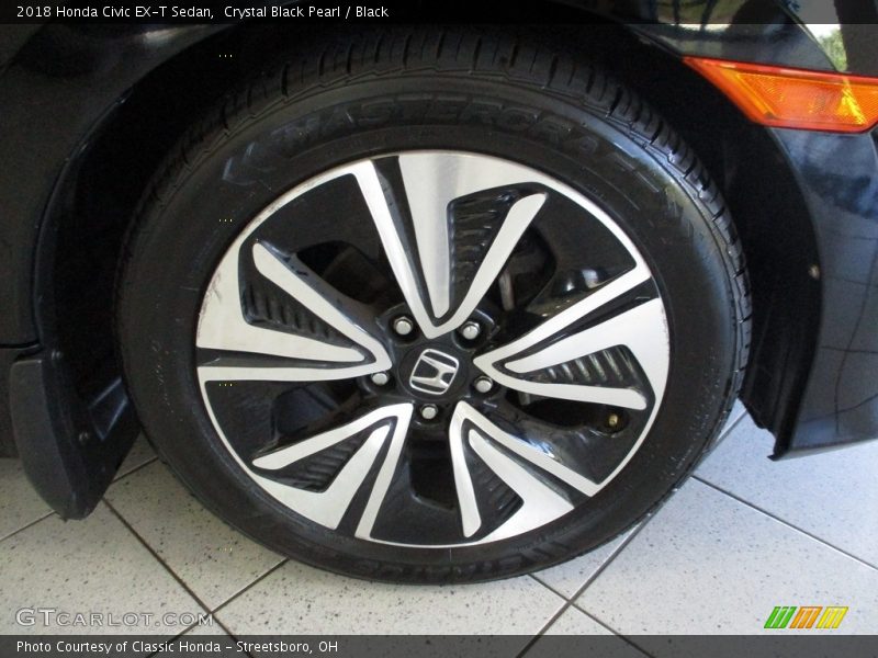 Crystal Black Pearl / Black 2018 Honda Civic EX-T Sedan