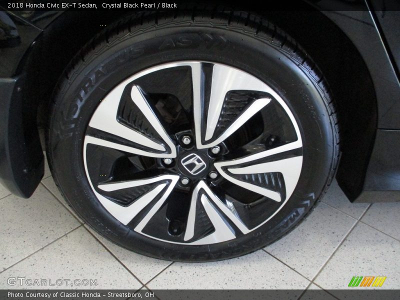 Crystal Black Pearl / Black 2018 Honda Civic EX-T Sedan
