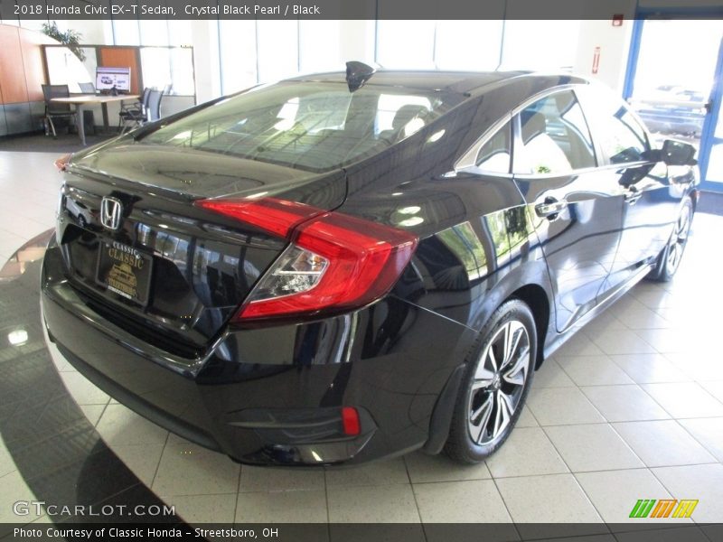 Crystal Black Pearl / Black 2018 Honda Civic EX-T Sedan