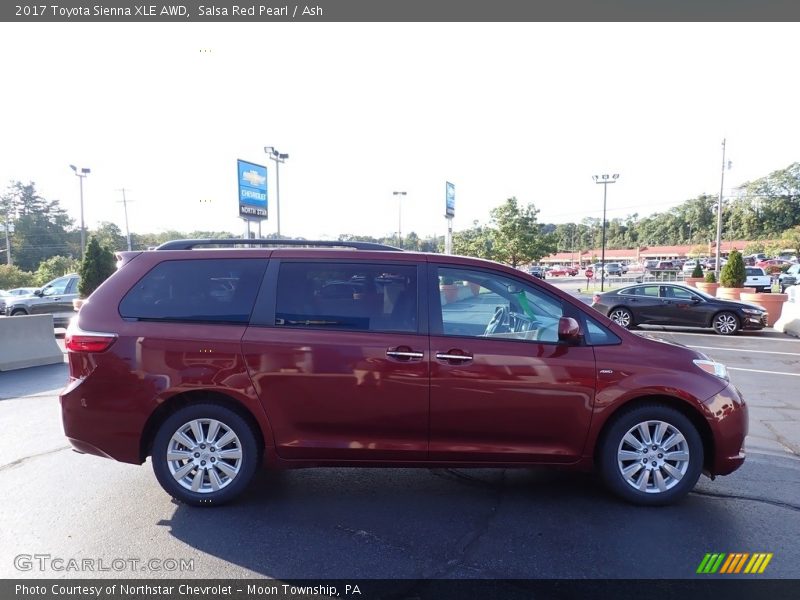 Salsa Red Pearl / Ash 2017 Toyota Sienna XLE AWD