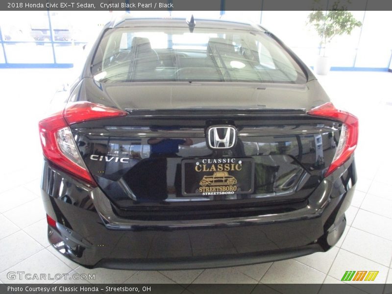 Crystal Black Pearl / Black 2018 Honda Civic EX-T Sedan