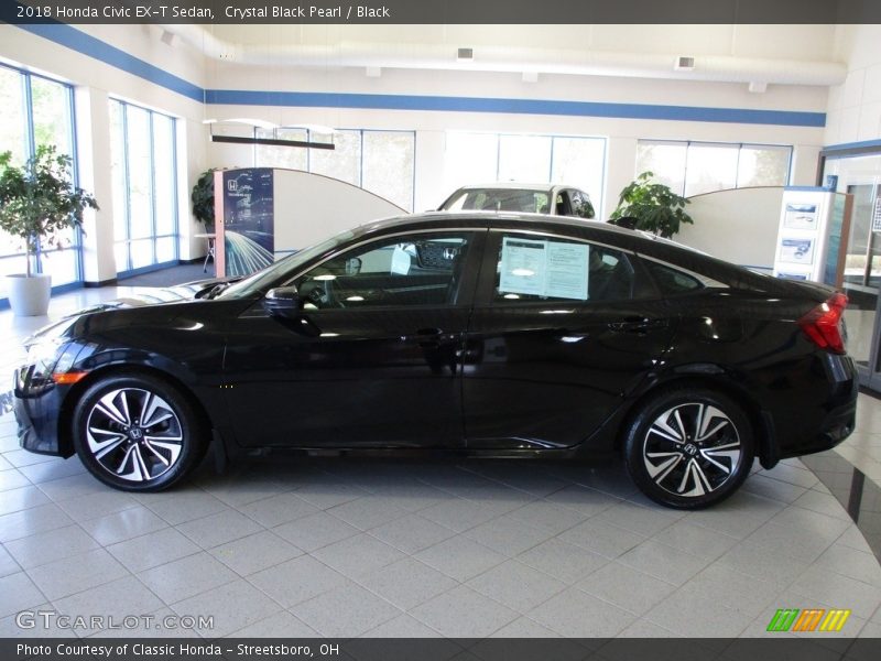 Crystal Black Pearl / Black 2018 Honda Civic EX-T Sedan