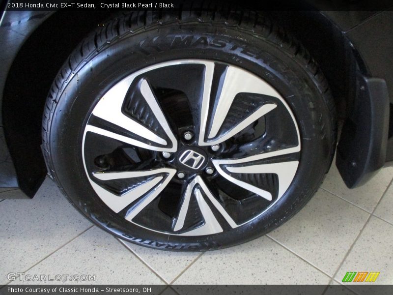 Crystal Black Pearl / Black 2018 Honda Civic EX-T Sedan