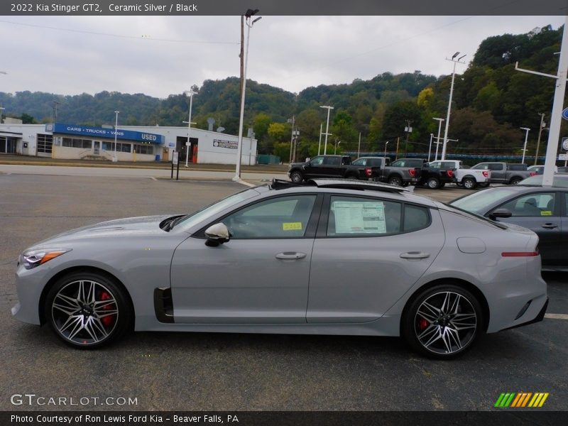 Ceramic Silver / Black 2022 Kia Stinger GT2