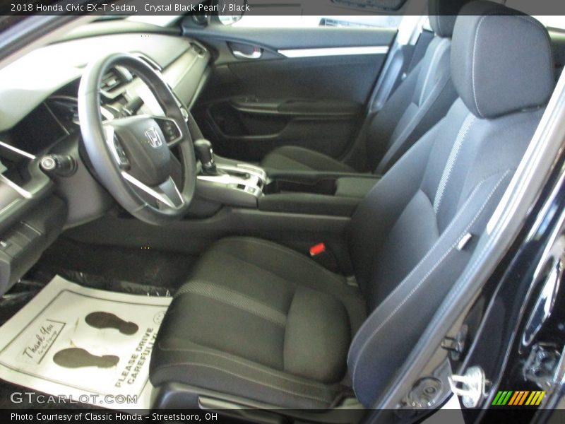 Crystal Black Pearl / Black 2018 Honda Civic EX-T Sedan