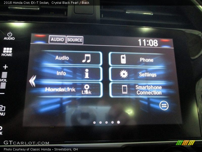 Crystal Black Pearl / Black 2018 Honda Civic EX-T Sedan